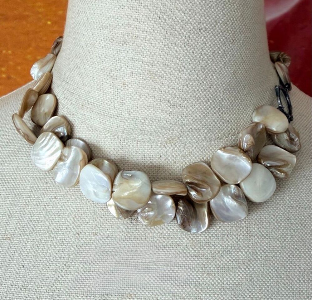 Silpada  Sterling Silver Mother of Pearl Statement Necklace